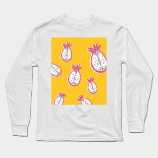 Simple Fruit fruity Dragon Fruit Summer Pattern Long Sleeve T-Shirt